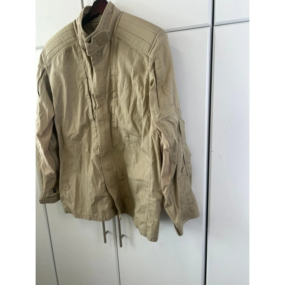 5.11 Tactical Rapid Assault Shirt Khaki Tan Ripstop Field Jacket Mens Large